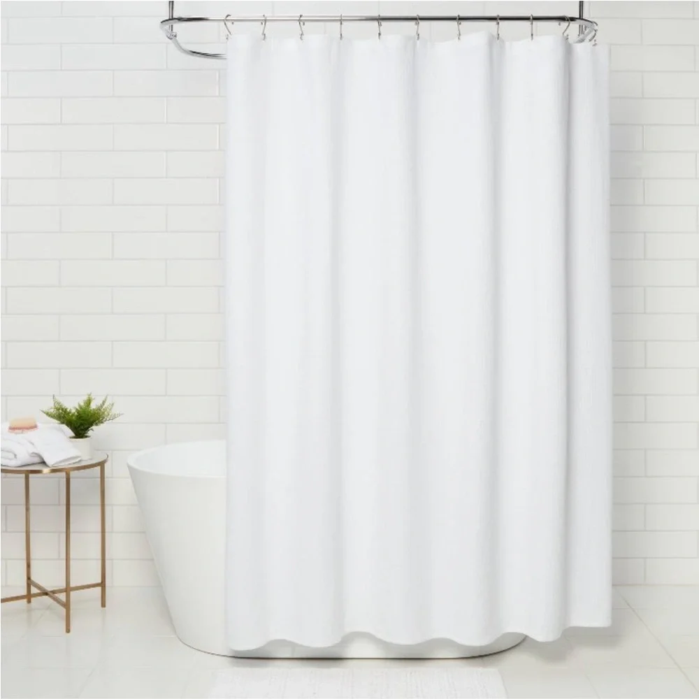THRESHOLD NEW diamond matelasse shower curtain -white